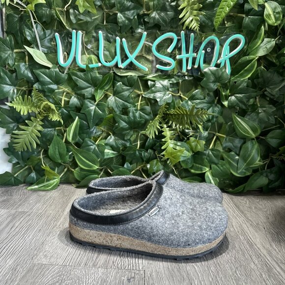 Giesswein Grizzly Torben Slip On Wool Women’s Slippers Size 37 EU 7 US Gray - Picture 1 of 8